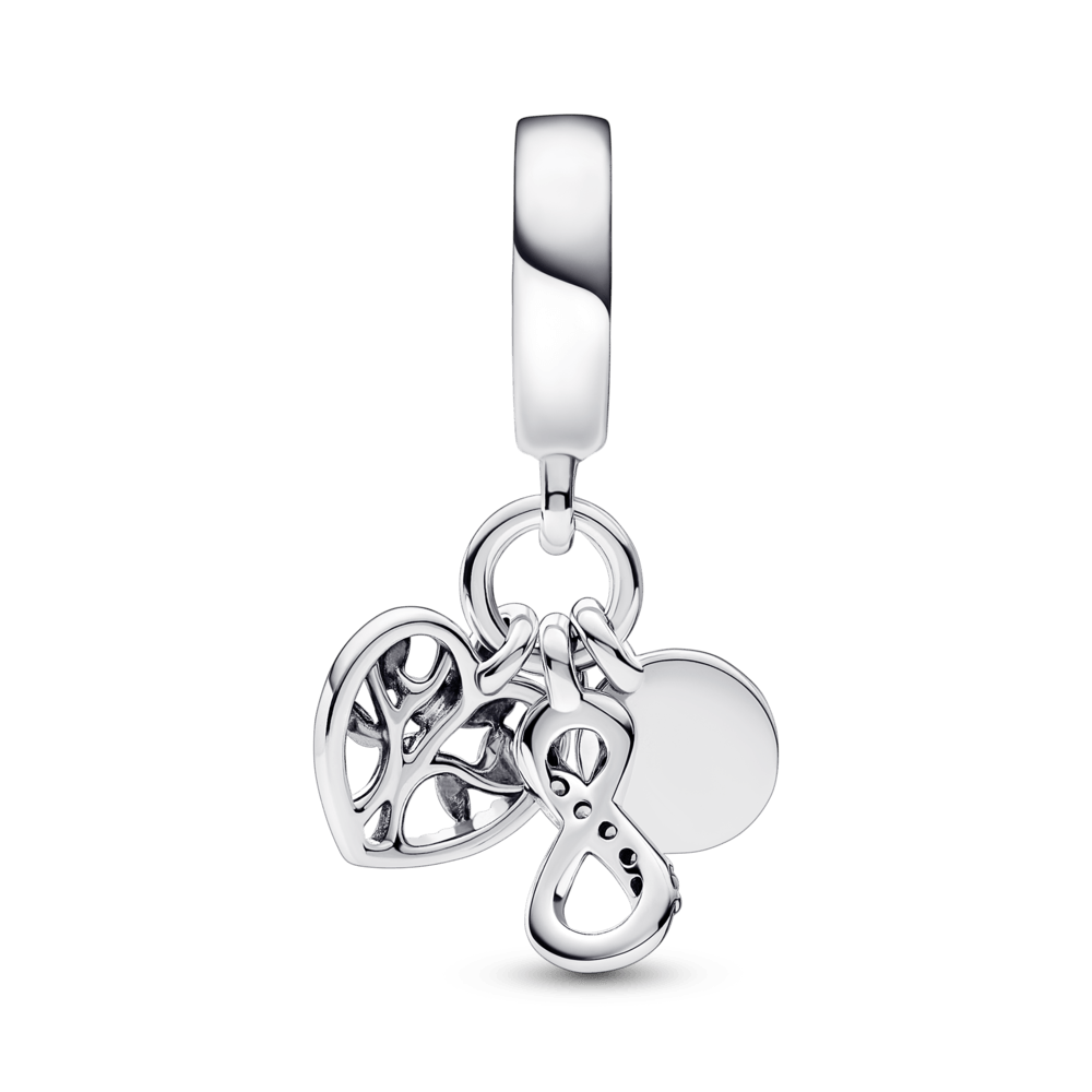 Charm Colgante de Familia Triple Infinito